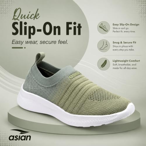 Image of ASIAN Breeze-05 Women's Walking Shoes | Stylish, Lightweight, Breathable Slip-Ons with Cushioned Comfort | Ideal Travel