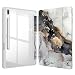 Produktbild FINTIE Samsung Galaxy Tab S8 Plus/S8+ 2022/S7 FE 2021/S7 Plus 2020 12.4 Zoll Hybrid Hülle mit S Stifthalter, Transparente Rückschale, Auto Schlaf/Wach Funktion, Marmor C