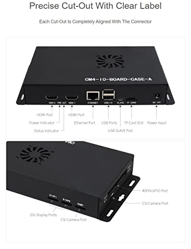 Waveshare Metal Box (A) Designed For Official Raspberry Pi Compute Module 4 Io Board Comes With Cooling Fan Mini Computer Chassis Robust And Dust-Proof Nice Looking #TOP4