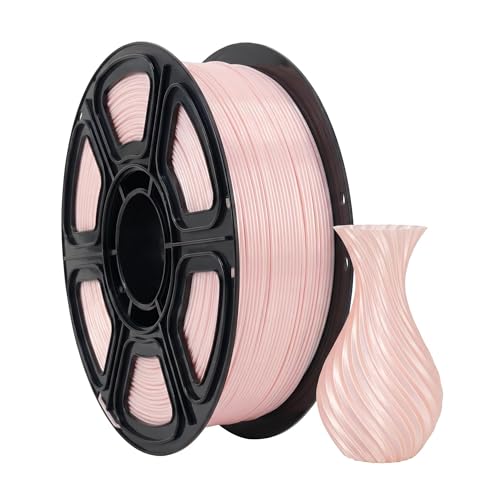 Image of PLA Filament 1.75mm Milky Pink 1KG, Clog-Free 3D Printer Filament Dimensional Accuracy + /- 0.02mm,High Speed Printing 1kg Spool(2.2lbs) 3D Printing Filament Fits for Most FDM 3D Printer