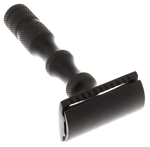 West Coast Shaving Midnight Collection Razor 84B, Black Stainless Steel (Open Comb)