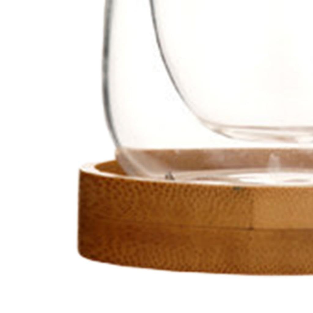 LOVIVER 6 Tazzine da caffè in Vetro a Doppia Parete, Circa 51-60 ml con sottobicchieri, Vetro borosilicato, Tazze per Bicchieri isolanti Trasparenti per tè, Cappuccino, Latte, caffè