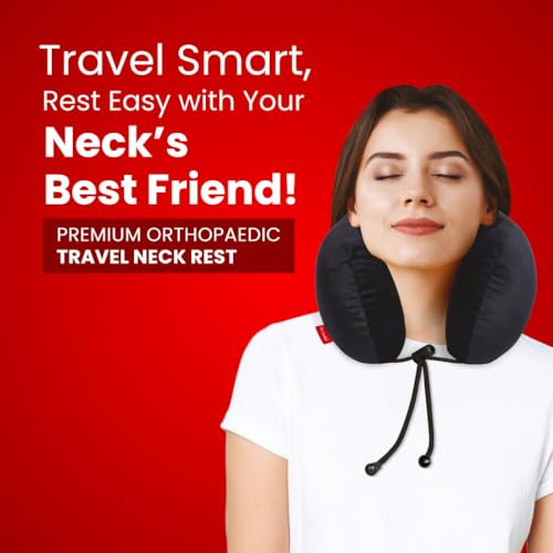 Dr.Ortho Premium Orthopaedic Travel Neck Rest, Neck Pillow for Travel, Travel Pillow for Neck & Head Support, Travel Neck Pillow for Chair, Car, Train & Flight - Image 8