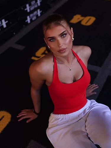 TRYTO Regata feminina Impact Halter esportiva para ioga, academia, academia, corrida ao ar livre, Es