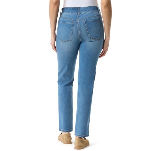 Image of Gloria Vanderbilt Womens Shape Effect Pull on High Rise Straight Leg Jean Standard