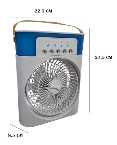 Image of Osring By Home Cube Portable Air Cooler Fan with Mist Spray, USB Powered Desktop Portable Cooling Fan, 60 Adjustable Mini Evaporative Cooler with Timer for Home, Camping, Office, Bedroom, Desk