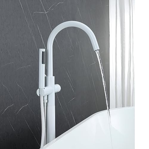 Baignoire autoportante avec cascade LWX et robinet mitigeur mono-commande - 6