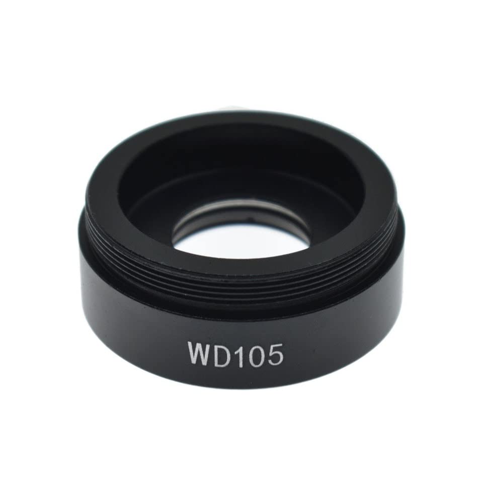 Microscope Monocular Video Microscope Zoom C-Mount Lens 10X-300X Magnifier Continuous Zoom Full Focus for Industrial Camera HDMI VGA USB(WD105 Objective Lens)