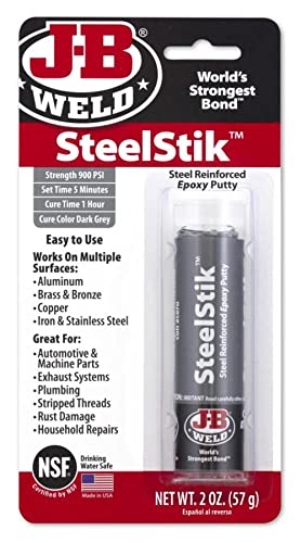 J-B Weld 8267-S Steelstik Steel Reinforced Epoxy Putty Stick - 2 Oz #TOP6
