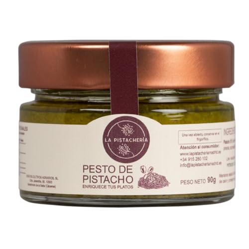 Pesto De Pistacho Gourmet Ideal Para Pasta Entrantes Y Recetas Mediterráneas Sabor Intenso Textura Cremosa Salsa Natural Lista Para Usar Producto de Calidad (90 gr)