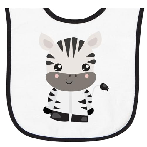 inktastic Cute Zebra, Safari Animals, Jungle, Wild Animals Baby Terry Cloth Bib