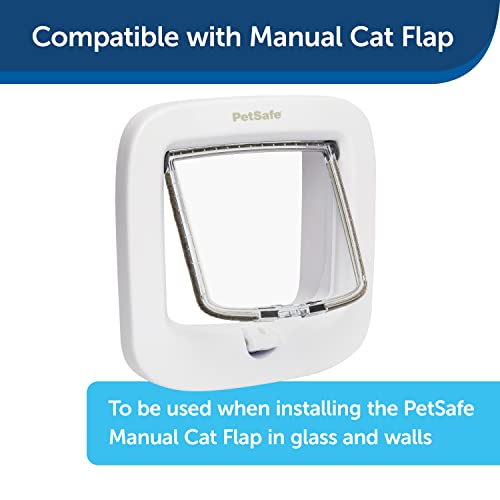 PetSafe Installation Adaptor for Microchip & Manual-Locking Cat Flap - Versatile, Energy Efficient, Easy Installation - White