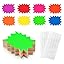 jijAcraft 14x18cm Neon Stars Price Tags: 80Pcs Black Border Starburst ...