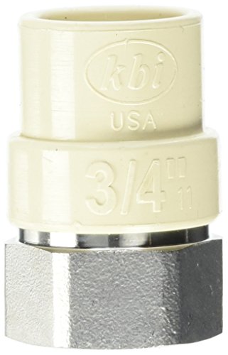 King Brothers Inc. TFS-0750 Female X Socket PXL CPVC X Stainless Steel Transition Adaptor, Tan, 3/4-Inch