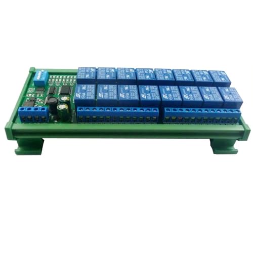 Commutateur Modbus RTU relais RS485 16 canaux DC 12V rail DIN35 C45