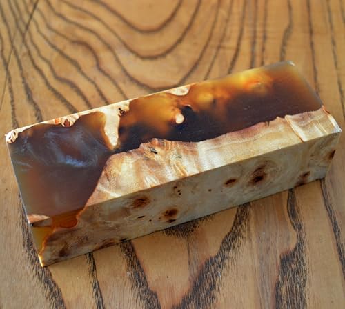 Burl Hybrid-Holzblock, Naturholz, Acryl, Epoxid-Materialien, Blöcke, Rohling, Griff, Klinge, Messer, Stabilisierung (G142)