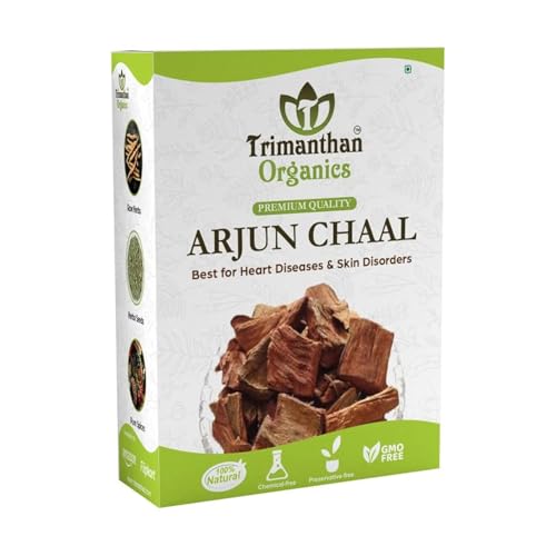 TRIMANTHAN ORGANICS Dried Pure Arjun Ki Chaal(400 Gm)-Raw Organic Arjuna Tree Bark Terminalia For Cardiovascular Health & Cholesterol Management(Pack Of 1)