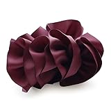 [ジュエルボックス] JewelVOX バナナクリップ ヘアアクセサリー レディース ドレープ グログラン 大きめ 大人 おしゃれ ワイン