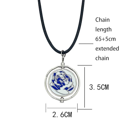 Vi Arcane Hextech Crystals Rotatable Pendant Necklace Vi Cosplay Accessory Props Halloween Christmas Party Birthday Gift3