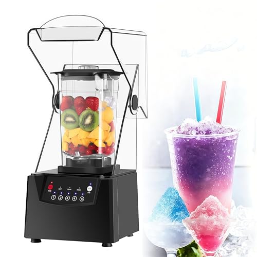 DIUNAOZI Nueva Batidora Comercial con Carcasa Insonorizada,2l Sin Bpa,Licuadora Profesional De 2200 W para Cocina,De Alta Velocidad (17.000 RPM), Ideal para Jugos, Batidos con Hielo Y Smoothies. 220V