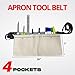 Tool Belt Work Apron (Pack of 2) - Durable Canvas Tool Apron with 4 Pockets for Tools, Sturdy and Washable Fabric, Ties on Waist, Ideal for Professionals, Can Withstand Wear and Tear
