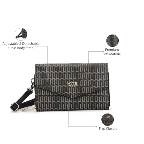 Image of Lavie Luxe Women's Mono Sally 2C Crossbody Sling Bag | Ladies Purse Handbag | Gift for Women