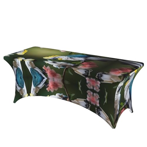 Housse de table rectangulaire extensible EdWal imprimé cacatoès - 2