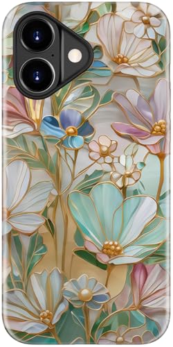 Coque iPhone 17 fleurs sauvages coque compatible charge sans fil pour femmes et filles active