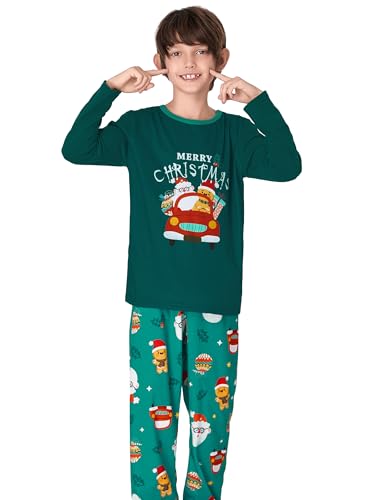 Image of Tebbis Boys Comfy Trendy Print Long Sleeve & Pants Pajama Set Sizes 6-18
