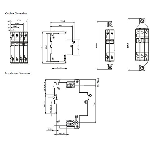 Asi Ndb5-J420-1P 20Amp Din Rail Mount Circuit Breaker, Ul 1077 Supplemental Protection, 13 Mm Width, 1 Pole, 20 Amp, 240V #TOP2