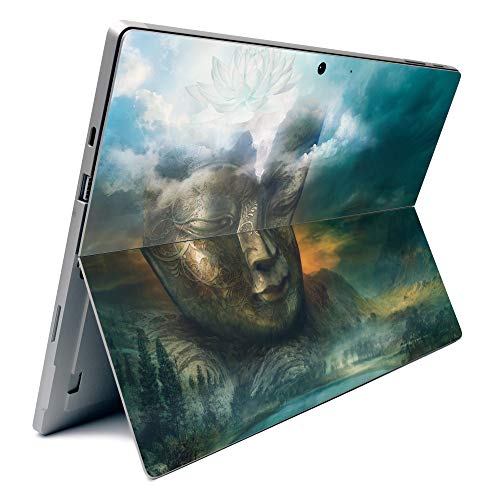 Image of MightySkins Carbon Fiber Skin for Microsoft Surface Pro 7 - Insight Buddha | Textured Carbon Fiber Finish | Easy to Apply, Remove, and Change Styles | Made in The USA