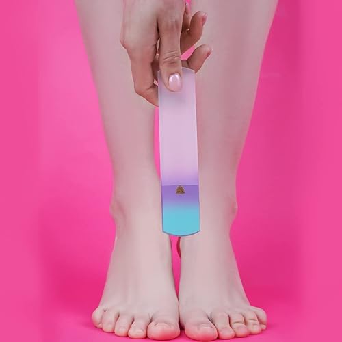 Miniatura 9 de BONA FIDE BEAUTY Juego de limas de uñas de vidrio ergonómicas checas para uñas naturales y paquete de lima de pie de vidrio