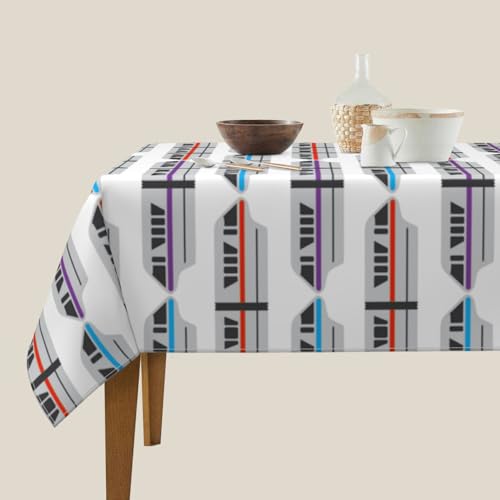 Nappe carrée en tissu imperméable pour table à manger rustique de cuisine 152x152