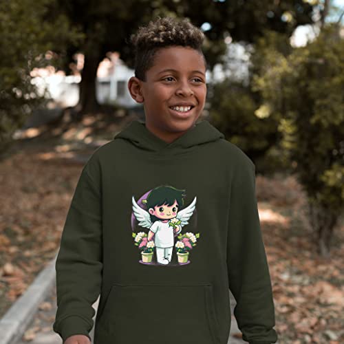 angel graphic kids' sponge fleece hoodie - floral kids' hoodie - graphic hoodie for kids2