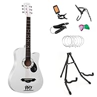 4/4 SIZE: These 4/4 full size high quality wooden classic acoustic guitar are the best choice for professionals and new guitar learners alike. FAVOURITE COLOUR TO SELECT: These guitars feature attractive colors and designs and of durable constructed....