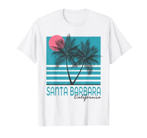 Santa Barbara Califórnia T-shirt vintage Souvenirs t-shirt, Branco, S