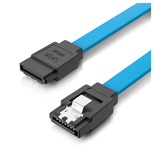 10Gtek SATA3.0 Cable, 6Gbps SATA Cable, Straight to Straight, Compatible for SSD, SATA SSD, 0.5-m(1.65ft), Pack of 3