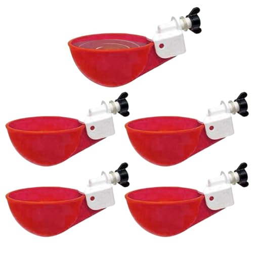 Lot de 10 gobelets automatiques pour poulets - Distributeur d'eau pour volaille - Pour poussins, oies, dinde