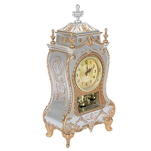 Relógio de mesa, relógio de mesa de plástico estilo vintage para casa antiga Hotel Despertador de me