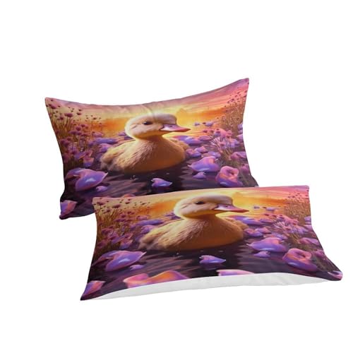 Parure de lit Caneton Douillet microfibre zippée lit double - 5