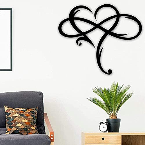 Chutoral Unieke Infinity Hart Wanddecoratie, 16 X 14 inch Metalen Muur Art Sculpturen Home Ornament Liefde Muurbord voor… - Afbeelding 3