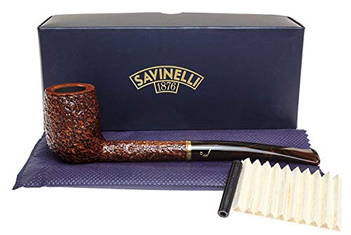 Savinelli Italian Tobacco Smoking Pipes, Bing's Favorite Rusticated 6mm