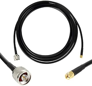 5m SMA Male to N Male S-LMR240 Pure Copper Cable, GEMEK Low Loss Coax for 3G/4G/5G/6G LTE/ADS-B/Ham/GPS/WiFi/RF Radio to Antenna or Surge Arrester Use (50 Ohm Not for TV)
