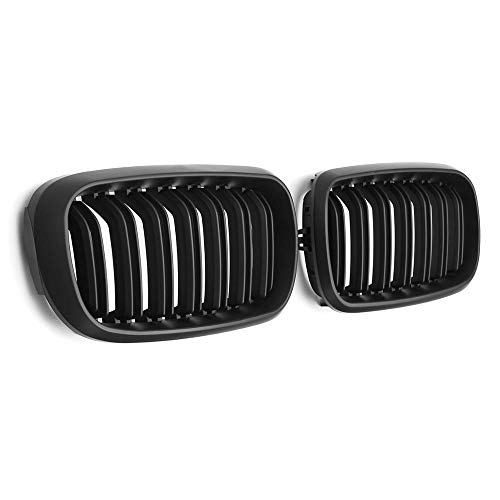 Parachoques delantero rejilla para X5 F15 y X6 F16 de 2014 a 2017 con acabado negro brillo