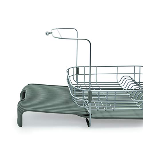 KitchenAid Satin Wire Expandable Dish Rack, 23.18-Inch, Gray