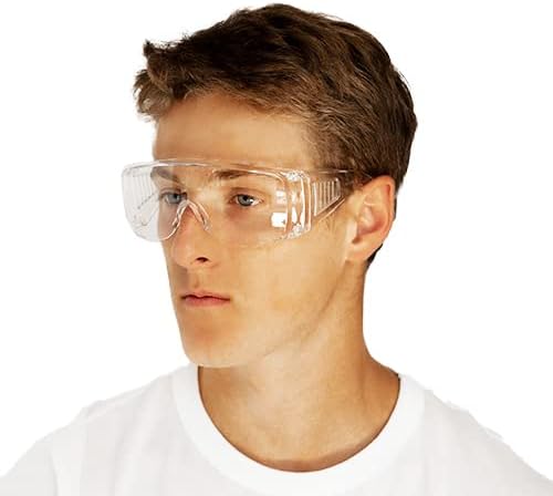 Miniatura 3 de SPECTRUM UNIFORMS Gafas protectoras de seguridad transparentes resistentes a los arañazos  Accesorios de seguridad de ventilación de templo  Lentes