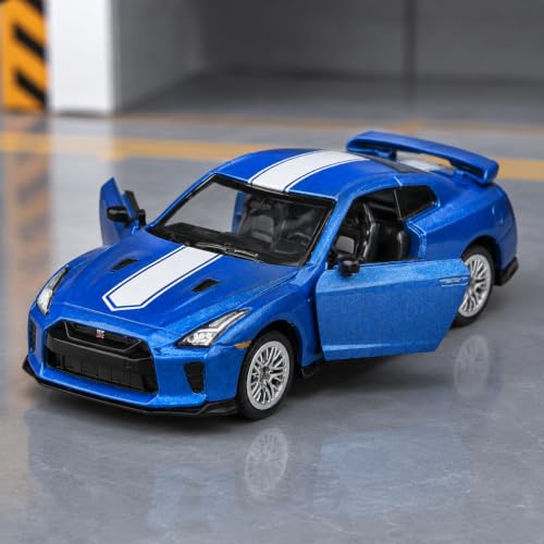 Image of Wizplex CCA Officially Licensed Nissan GT-R R35 1:64 Scale Die Cast Metal Car - Collectible Alloy Sports Coupe with Openable Doors & Free-Rolling Wheels, Display Showpiece for Kids 3+