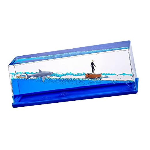 Honsheng Unsinkable Surfing Boy Wave Boat Fluid Toy in a Box bottle Acrylic Paperweight Desk Decorations Toy Gifts Liquid Wave Cruise Fluid Ship Ornament for Car