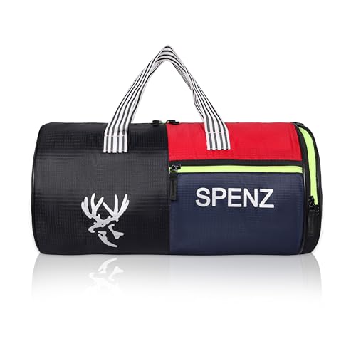 Image of SPENZ Bags Polyester 28L Water Resistant Sports Duffel Gym Bag for Men & Women with Shoe Compartment
