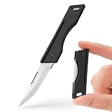 KeyUnity ミニナイフ 折りたたみ KK06M フォールディングナイフ チタン 刃の長さ60mm キーリング付き 小型 軽量 ポケットナイフ 多機能 切れ味良い キーホルダーに装着 キャンプ アウトドア 登山 釣り 防災用